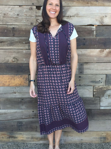 Navy Sleeveless Dress - Everyday Eden