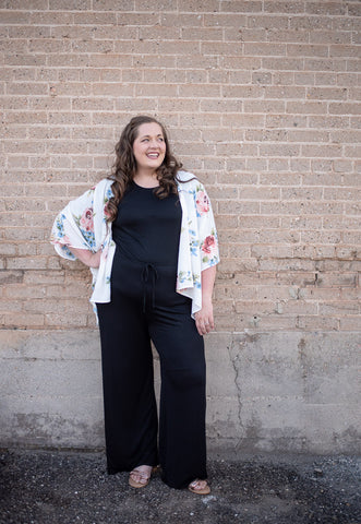 Floral Print Kimono in Ivory - Everyday Eden